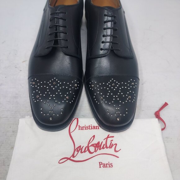 Christian Louboutin MENS Maltese Stud Black Derby Shoe main image 8